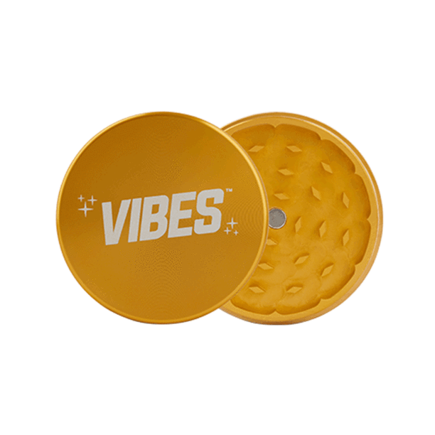 Vibes 2 Piece Grinder 63mm Gold